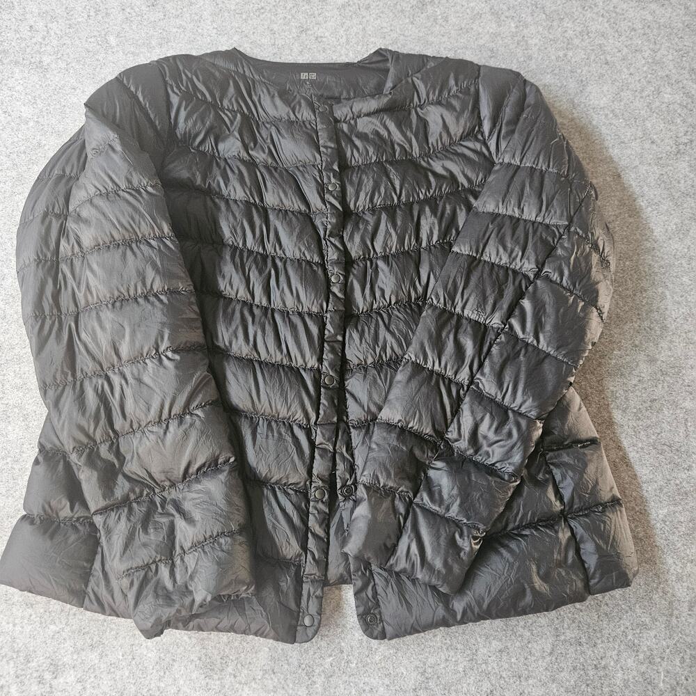Uniqlo Ultra Light Down Compact Collarless Snap Button Puffer Jacket Size XL